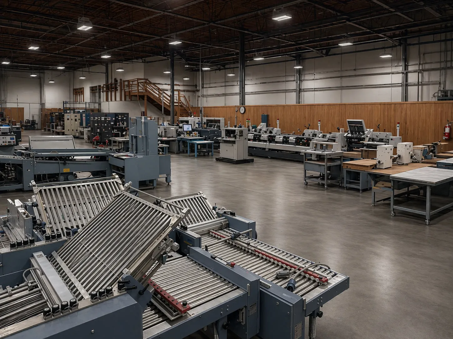 The Puget Bindery production floor in Kent, Washington